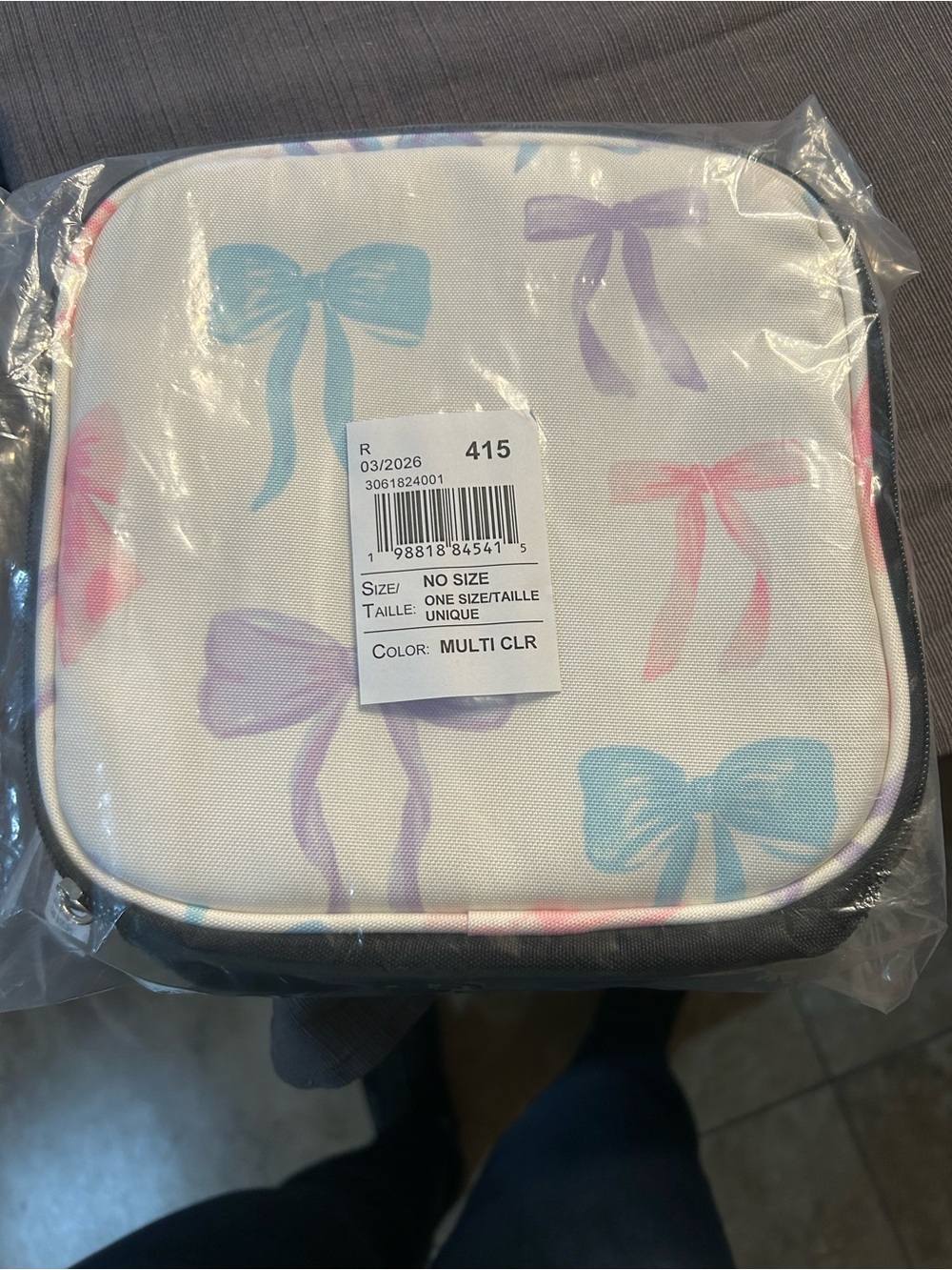 Kids Bow Print fabric lunchbox